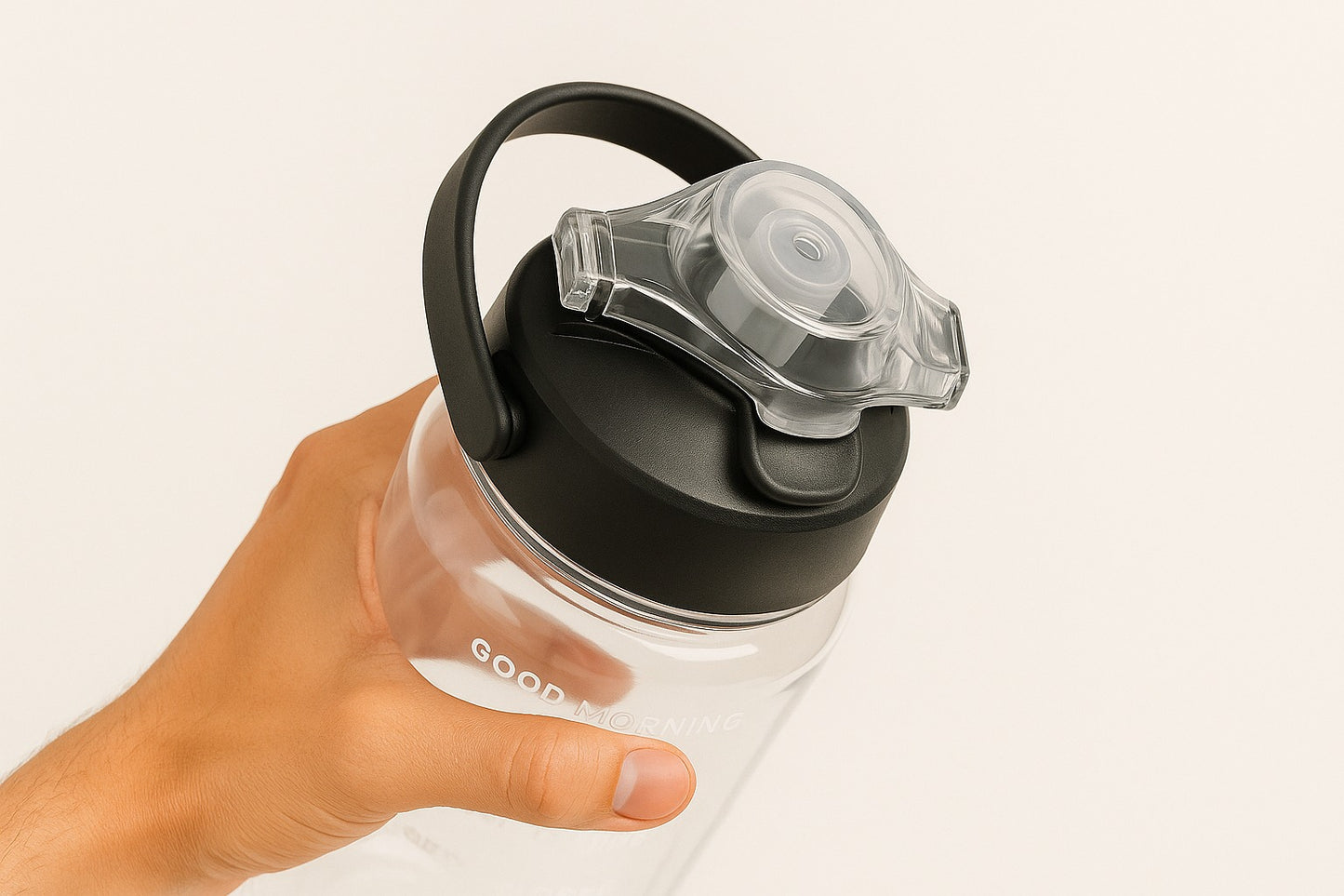 HUJOO 2-Liter Motivational Water Bottle with Time Markers & Flip Cap – BPA-Free, Leak-Proof, Butterfly Design